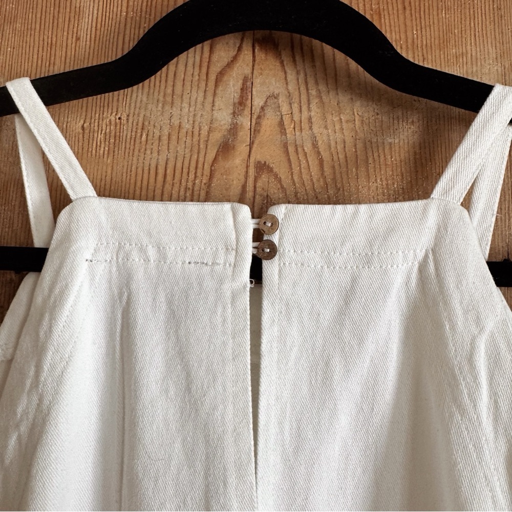 Sz L Hudson Gray 100% Cotton Laurie Mini Summer Dress In Creamy White NWT - Picture 3 of 8